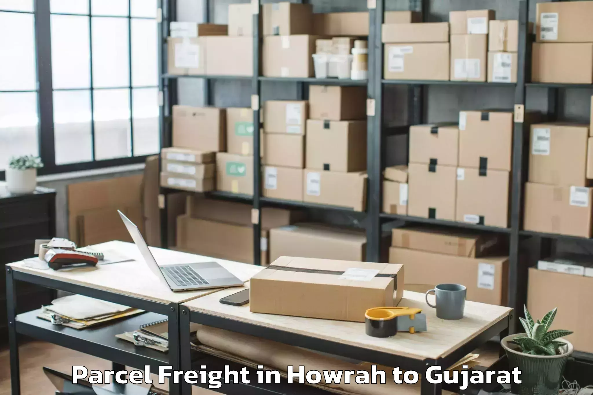 Comprehensive Howrah to Rajkot Airport Raj Parcel Freight